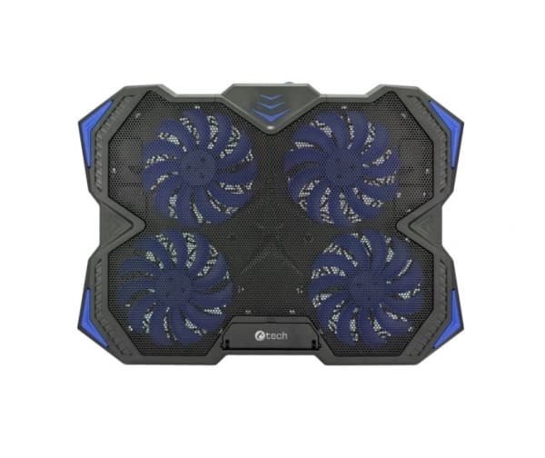 C-TECH GCP-01B, 43,9 cm (17.3"), 4 stykker, 14 cm, 900 RPM, Svart, Blå