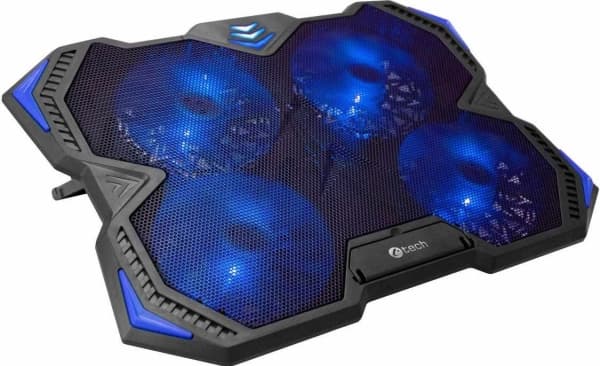 C-TECH GCP-01B, 43,9 cm (17.3"), 4 stykker, 14 cm, 900 RPM, Svart, Blå