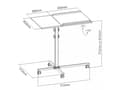 Miniatyrbilde 1 av 3: Techly ICA-TB TPM-2, PC-stativ, Sort, Sølv, MDF, Aluminium, 10 kg, 772 - 872 mm, -35 - 35°