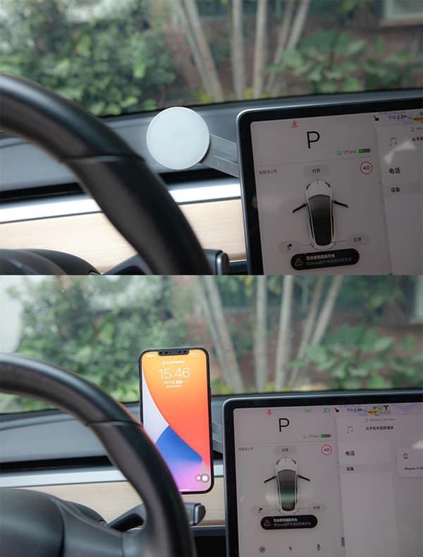 Universal mobilhållare till laptop datorskärm bilen tesla.