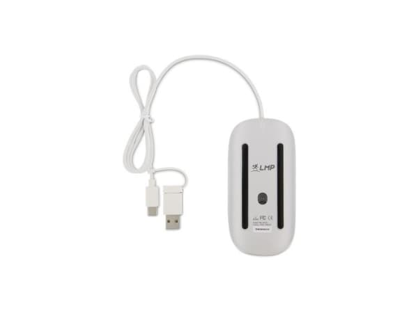 LMP MS-1657C, Optinen, USB A-tyyppi, 1600 DPI, Valkoinen