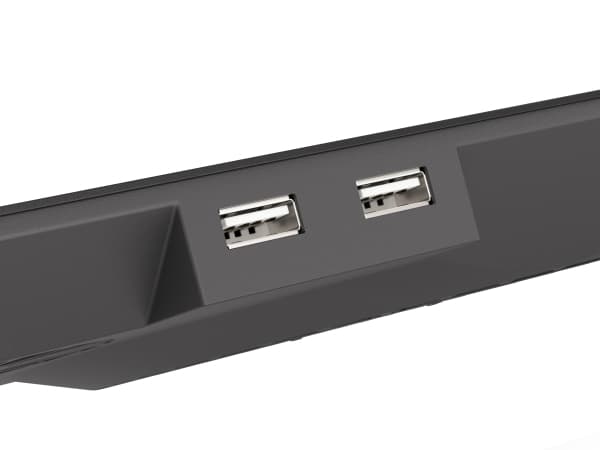 Genesis OXID 450 - Notebookkjølepute - med 2-porters USB-hub - 15.6" - 140 mm/60 mm - svart