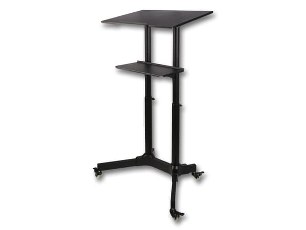 Techly ICA-TB TPM-1BK, Ställ till bärbara datorer, Svart, Metall, 1030 - 1250 mm, 0 - 40°, 600 mm