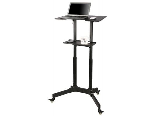 Techly ICA-TB TPM-1BK, Ställ till bärbara datorer, Svart, Metall, 1030 - 1250 mm, 0 - 40°, 600 mm Svart