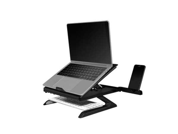 LogiLink AA0133, Ställ till bärbara datorer, Svart, Metall, Plast, 25,4 cm (10"), 40,6 cm (16"), 280 mm