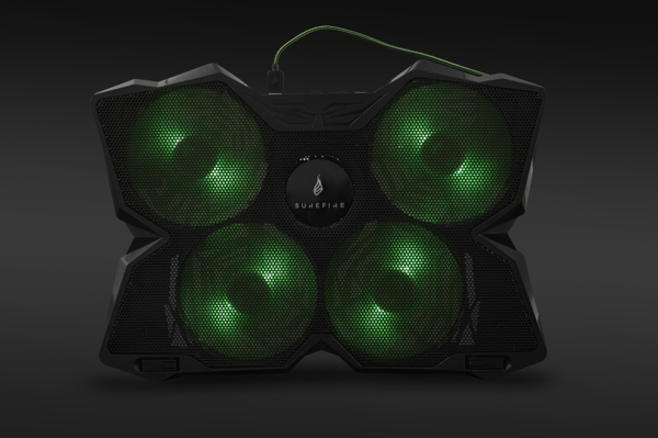 Surefire Gaming Bora - Laptop Køler - USB-Hub - Sort/Grøn