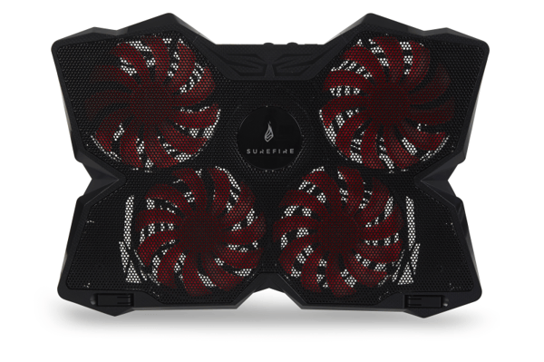Surefire Gaming Bora - Laptop Køler - USB-Hub - Sort/Rød