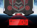 Miniatyrbild 5 av 5: Conceptronic ERGO Gaming - Fläkt till bärbar dator/notebook - med smartphone-ställ, USB 2,0 nav med 2 portar - 17" - 100 mm/70 mm - svart