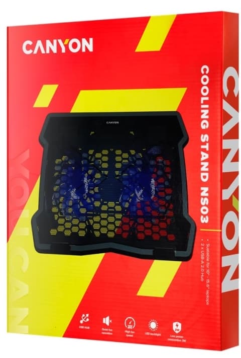 Canyon CNE-HNS03 - Notebookstativ - med kjølevifte - 125 mm - svart Sort