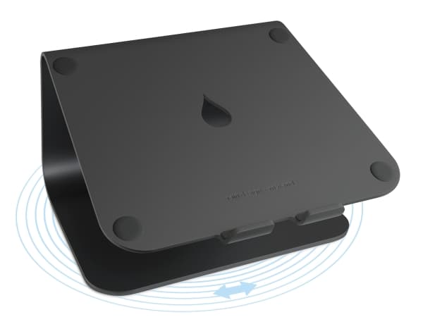 Rain Design mStand360 - roterende aluminiumsstativ for MacBooks bærbare datamaskiner på opptil 15 tommer, bærbar stativ, sortering, 30,5 cm (12"), 38