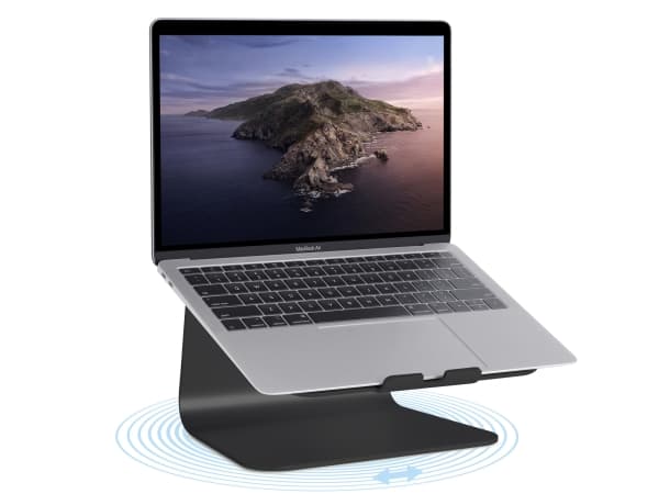 Rain Design mStand360 - roterende aluminiumsstativ for MacBooks bærbare datamaskiner på opptil 15 tommer, bærbar stativ, sortering, 30,5 cm (12"), 38