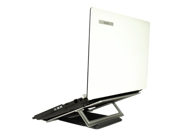 Inter-Tech NBS-100, Kannettavan tietokoneen teline, Musta, Hopea, Metalli, 10 kg, 90 - 113 mm, 220 mm