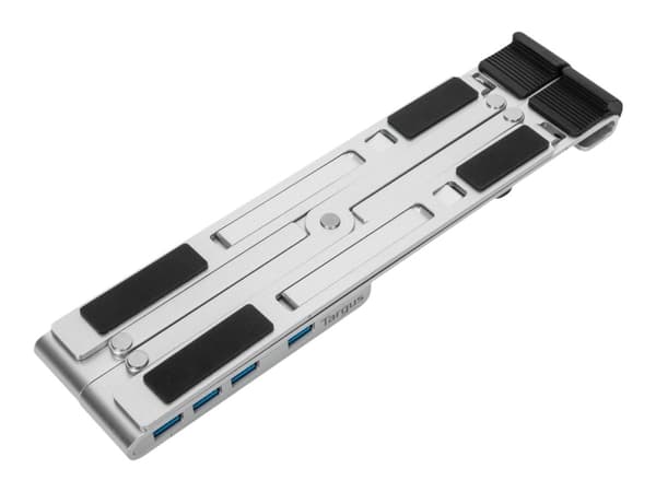 Targus - Notebookstativ - med 4-porters USB-hub - 10" - 15.6" - sølv