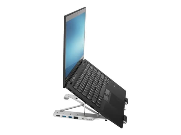 Targus - Notebookstativ - med 4-porters USB-hub - 10" - 15.6" - sølv