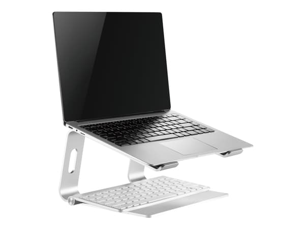 DELTACO Office - Ställ för bärbar dator - 11" - 17" - silver