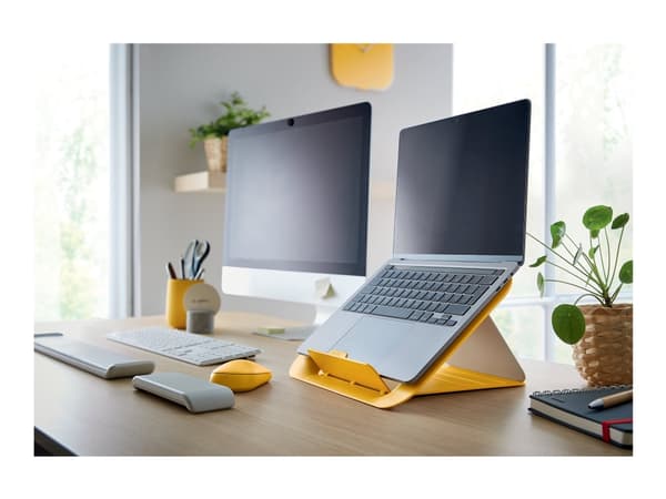 Leitz Ergo Cosy, Kannettavan tietokoneen teline, Keltainen, 33 cm (13"), 43,2 cm (17"), 247 mm, 312 mm