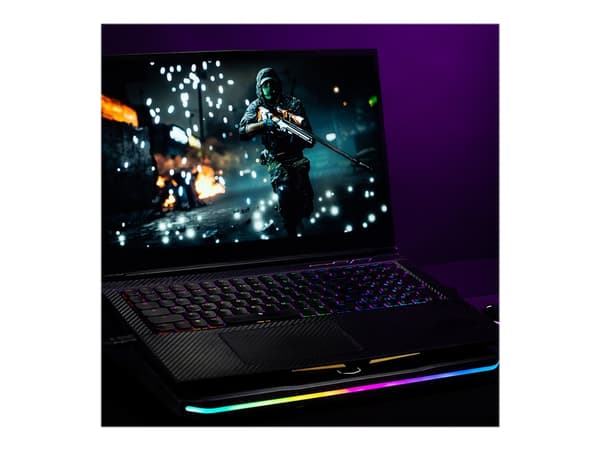 Cooler Master Notepal X150 Spectrum - Fläkt till bärbar dator/notebook - med 4-ports USB-hubb - 17" - 160 mm - svart