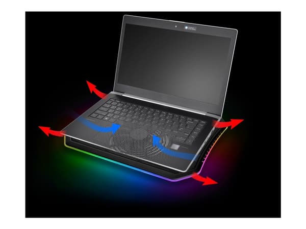 Thermaltake Massive 12 RGB - Notebookkjølepute - 10" - 15" - svart Sort