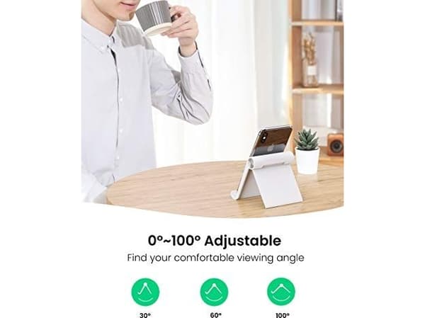 Ugreen 30485, nettbrettstativ, hvit, akrylonitrilbutadienstyren, 120 mm, 107 mm, 26 mm
