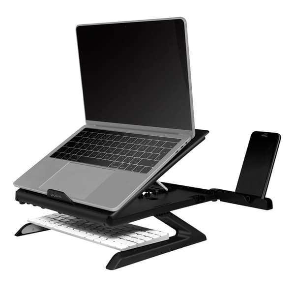 LogiLink Hopfällbart Laptopställ och höjdjusterbart Sv