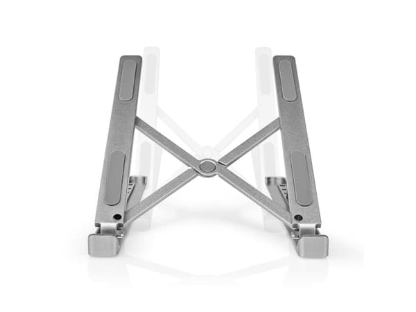 Nedis NBSTND100SI, Kannettavan tietokoneen teline, Alumiini, Alumiini, 12,7 cm (5"), 43,2 cm (17"), 5000 kg