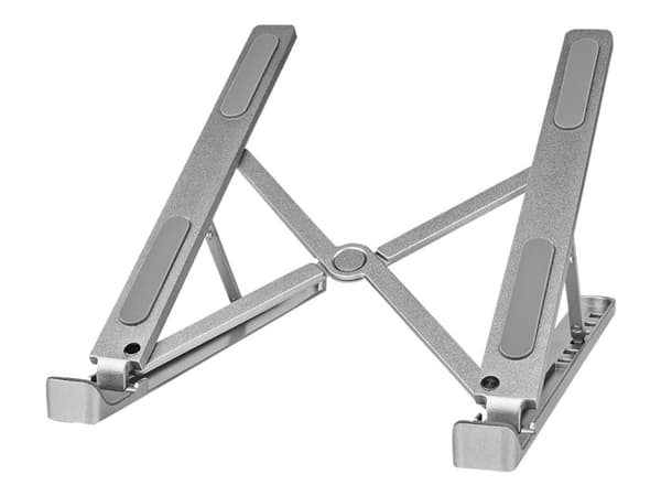 Nedis NBSTND100SI, Kannettavan tietokoneen teline, Alumiini, Alumiini, 12,7 cm (5"), 43,2 cm (17"), 5000 kg