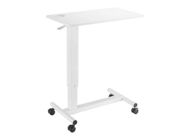 LogiLink Hight adjustable overbed table, gas spring, white