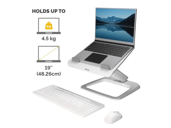 Fellowes Hana LT - Ställ för bärbar dator - 19" - vit