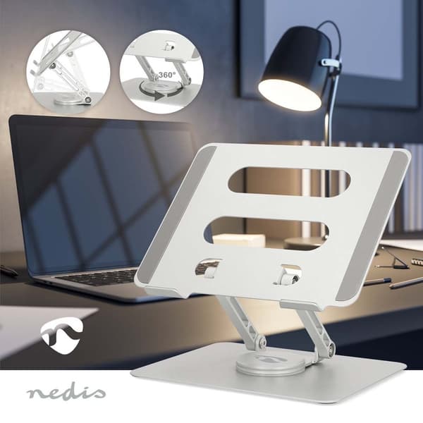 Nedis Stander til Notebook | 17 " | Uden Belysning | Sammenfoldelig | Drejelig 360 grader
