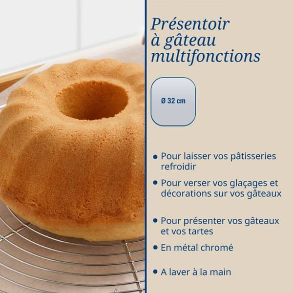 Köksredskap - Dr. Oetker - Modell 1655 - Tarte och Kuchenrost - Diameter 32 cm - Grå