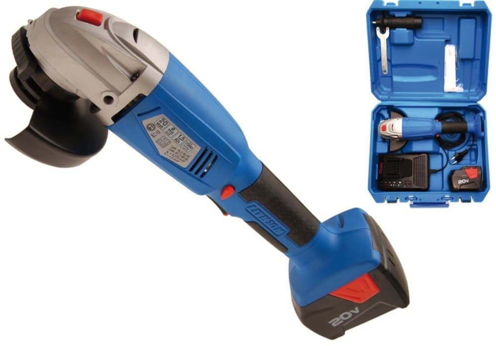 Vinkelslip batteridriven | 7000 v/min | 20 V | 1,5 Ah