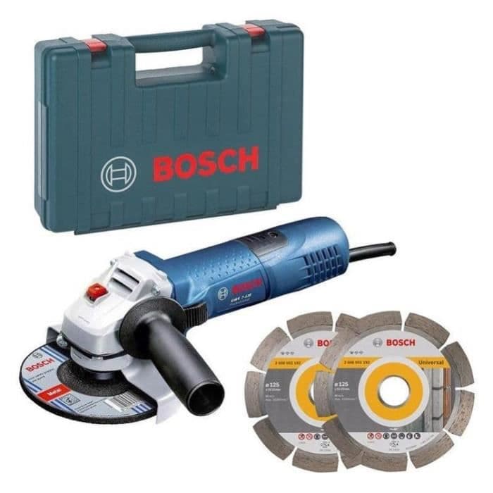 BOSCH PROFESSIONAL Grinder GWS 7-125 + 2 timanttilevyä, laatikossa