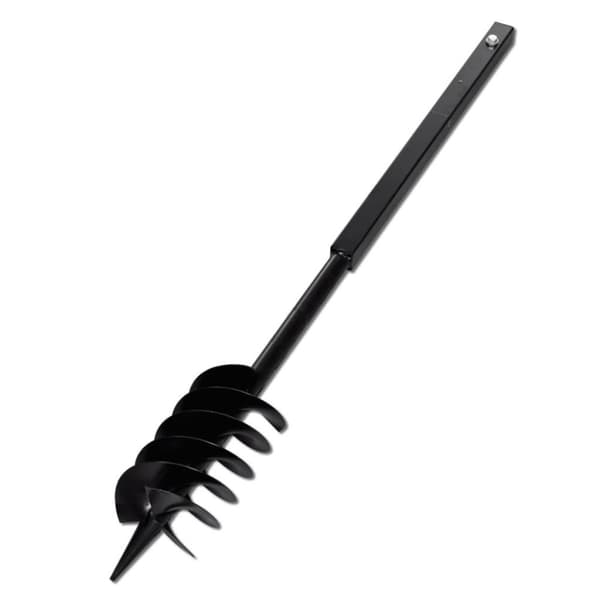 vidaXL Jordbor med håndtak og forlengere (9 m) av stål 120 mm