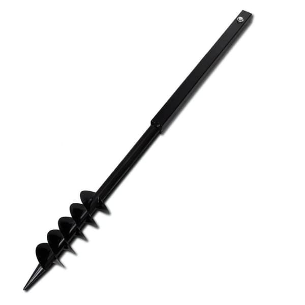 vidaXL Jordbor med håndtak 80 mm og forlengere 9 m stål