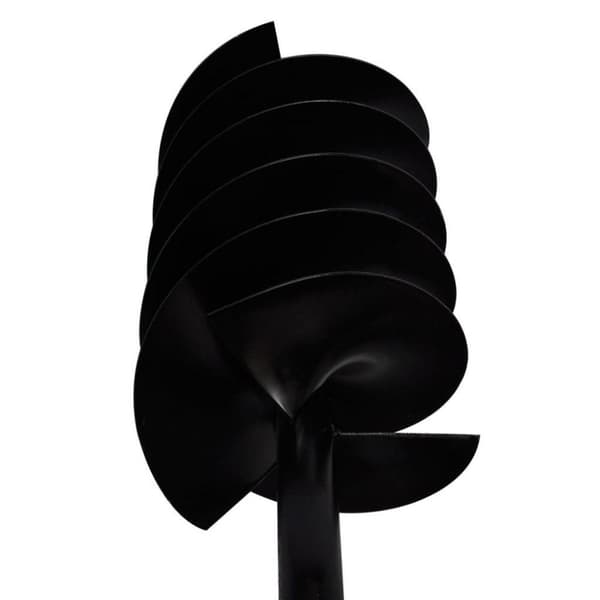 vidaXL Jordbor med Håndtak Auger Drill Bit 200 mm 3 Spiraler Stål Svart