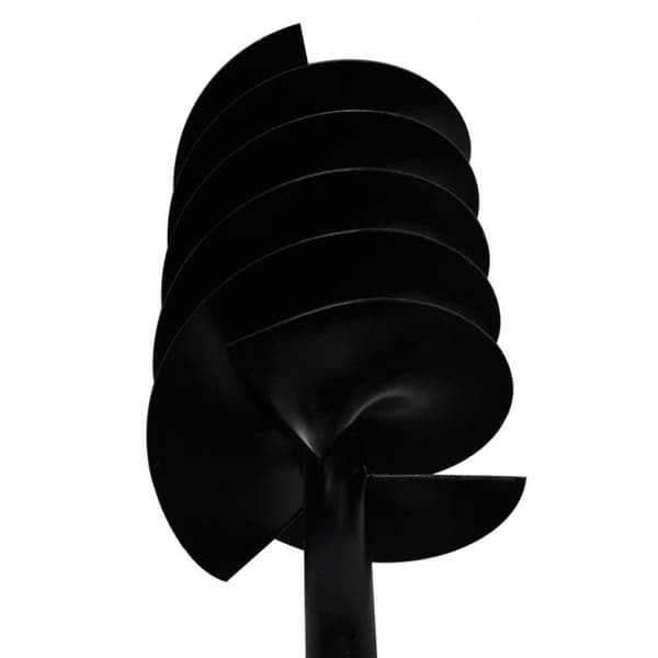 vidaXL Jordbor med håndtak 180 mm tre spiraler svart stål