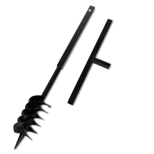 vidaXL Maapora Kahvalla 120 mm ja Jatkeella 5 m Teräs