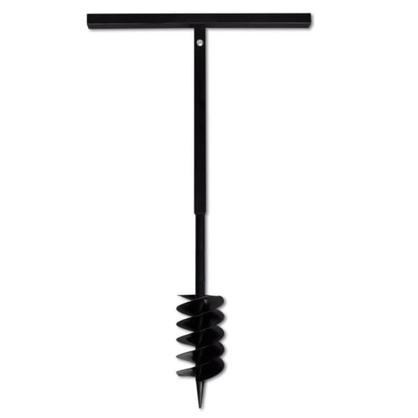 vidaXL Maapora Kahvalla 120 mm ja Jatkeella 9 m Teräs