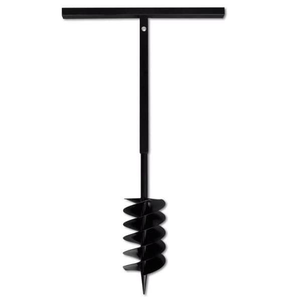 vidaXL Maapora Kahvalla Kaira Bitti 150 mm Kolme Spiraalia Teräs Musta