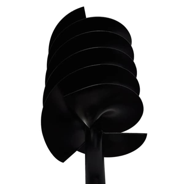 vidaXL Maapora Kahvalla Kaira Bitti 150 mm Kolme Spiraalia Teräs Musta