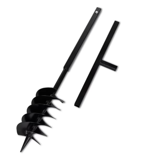 vidaXL Maapora Kahvalla 150 mm ja Jatkeella 5 m Teräs