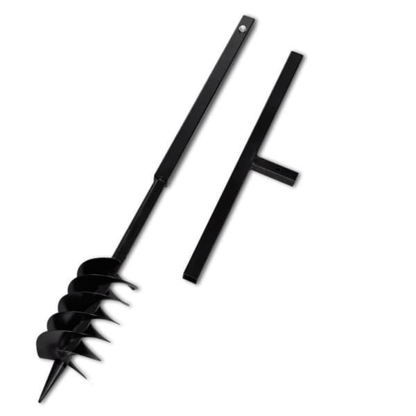 vidaXL Maapora Kahvalla 120 mm ja Jatkeella 17 m Teräs