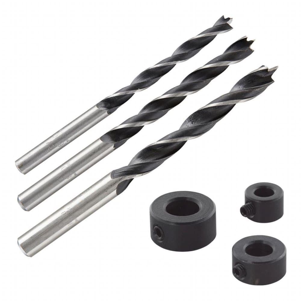 wolfcraft 3 dyvelbor med dybdestop 6, 8, 10 mm 2730000