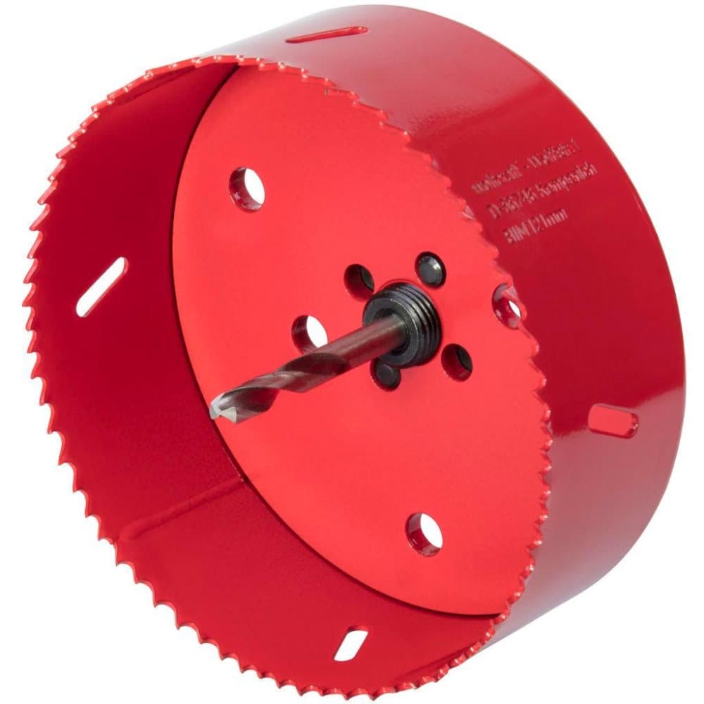 wolfcraft hulsav 121 mm bi-metal rød 5497000