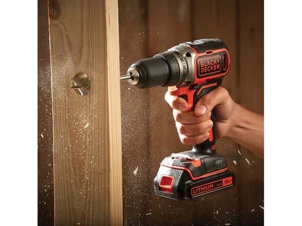 Black & Decker BL186KB-QW, Boremaskin med pistolgrep, Børsteløs, 1650 RPM, 2,5 cm, 410 RPM, 52 Nm