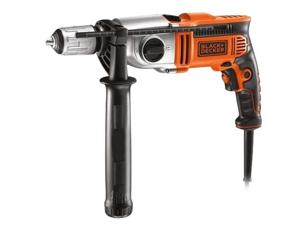 BLACK+DECKER KR911K-QS - Hammerbor - 910 W - 2 hastigheter - nøkkelfri borhylse 13 mm - 62 N·m