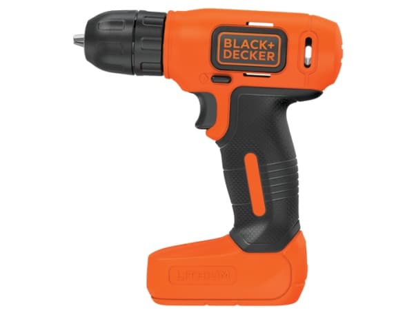 Black & Decker BDCD8-QW, Borr med pistolgrepp, utan nyckel, 1 cm, 2 cm, 1 mm, 400 RPM