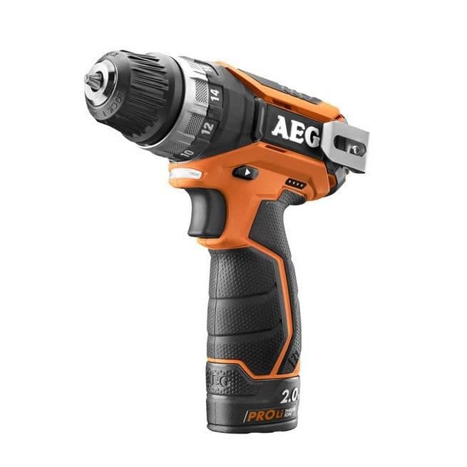 AEG Drill-driver BS12C2-202C - 12 V - 32 Nm - Med 2 batterier 2 Ah Li-ION