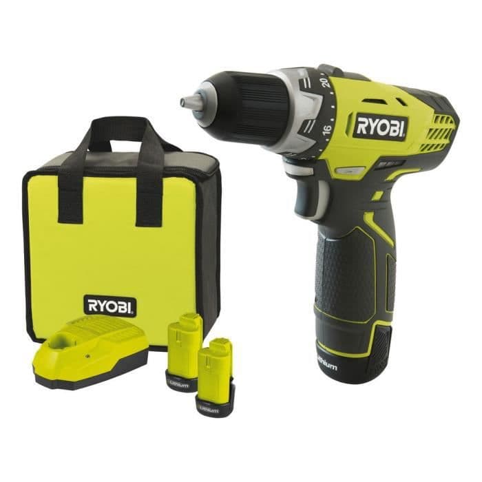 RYOBI Pack Drill-driver + 2 batterier - 25 Nm - 1,3Ah