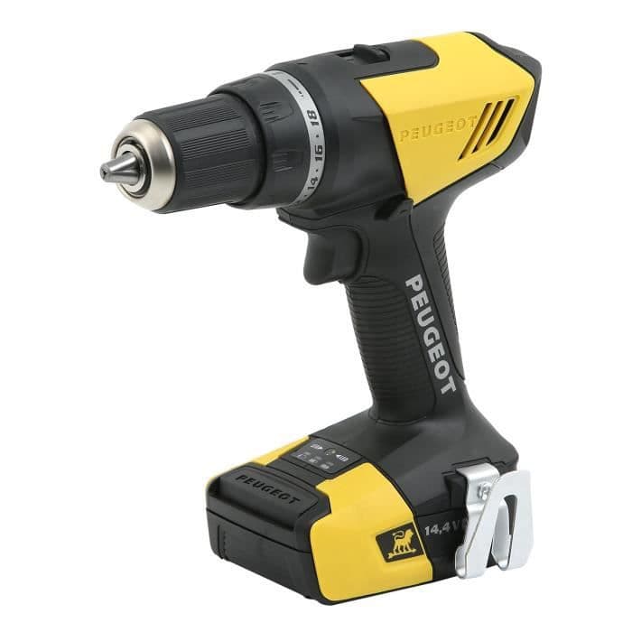 PEUGEOT ENERGYDRILL 14,4 V trådløs boretrækker med 2 1,5 Ah lithium-ion-batterier